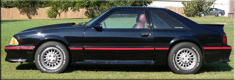 1988 Fox Body Mustang Hatchback - Black and red