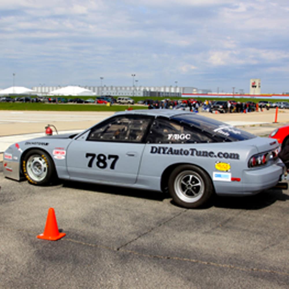 DIYAutoTune / Jerry Hoffmann's land speed racing 240sx at the line for the Ohio Mile 2013