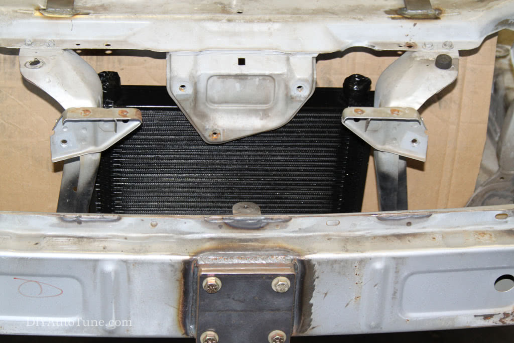 Radiator and oil cooler are placed in position