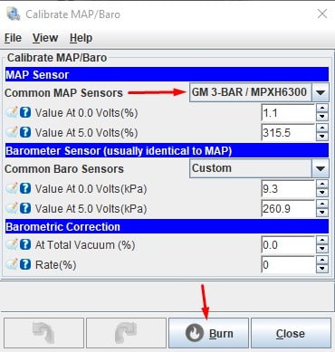 GM 3 Bar MAP Sensor Calibration with MegaSquirt or MS3Pro