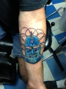Jeff Linfert's MegaMan MegaSquirt DIYAutoTune Blue Man Tattoo