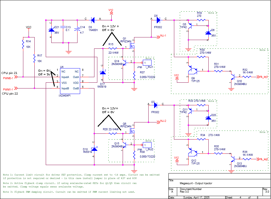 V3.0 injector driver circuit